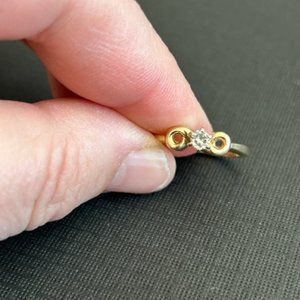 14K Gold and  .25 carat Diamond Ring